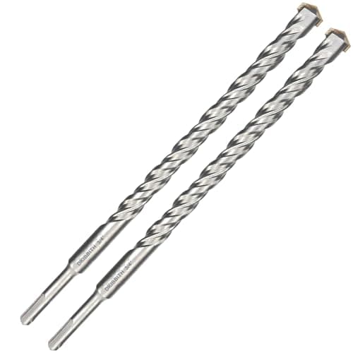 2-Pack SDS Plus Masonry Drill Bits 3/4 Inch x 12 Inch Long Rotary Hammer Drill Bits Carbide Tipped for Concrete Brick Cement Stone Block