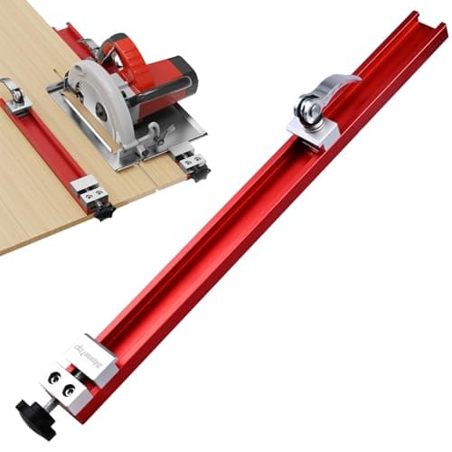 IMeanTop Circular Saw Guide Rail Fits 12" Saw Base, Aluminum Adjustable Cutting Machine Base Guide for Woodworking, Electric Circular Guide Specially Designed for Precision Cutting and Milling Tasks