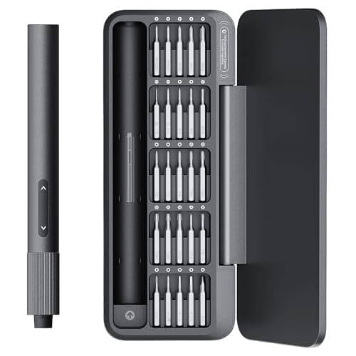 HOTO 25-in-1 Mini Electric Screwdriver, 3.7V Precision Screwdriver Set, USB-C Rechargeable, Compact Magnetic Tool for Phone, Laptop, Camera, DIY Projects, Electronics Repair