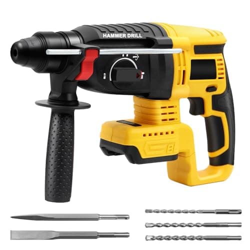 Cordless SDS Hammer Drill for Dewalt 20V MAX Battery, Brushless Rotary Hammer Drill with Safety Clutch for Concrete/Masonry (No Battery)