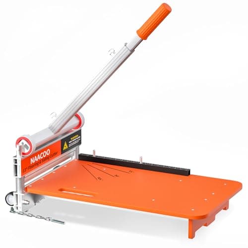 NAACOO Heavy Duty Laminate/Vinyl Floor Cutter, 13” Vinyl Plank Cutter with Wheel – Just 1 Step Meet Angle&Length Cutting, Flooring Tools - Cuts Laminate Floor, Engineer Wood, LVP/T, VCT, SPC, WPC