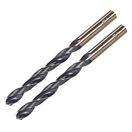 uxcell 2pcs Straight Shank Twist Drill Bits 9mm Gold Titanium & Black Nitride Coated High Speed Steel (HSS) 4341 with 9mm Shank for Stainless Steel Alloy Metal Plastic Wood