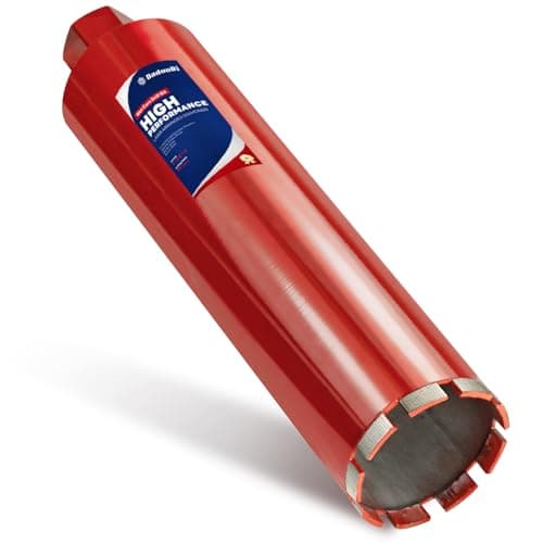 DaduoRi Premium 4" Wet Core Drill Bit for Hard Concrete with High-Density Diamond, Precision-Welded Segments, 1-1/4"-7 UNC x 14" Depth, Industrial Grade for Concrete Rebar, Brick, Masonry, Asphalt