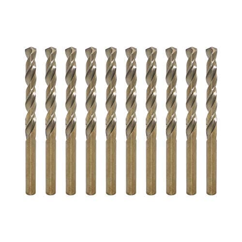 3mm Metric M35 Cobalt Steel Extremely Heat Resistant Twist Drill Bit of 10pcs with Straight Shank to Cut Through Hard Metals Such as Stainless Steel and Cast Iron, 5% Cobalt M35 Grade HSS-CO