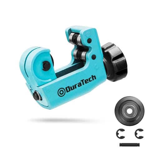 DURATECH Mini Tubing Cutter, for Outer Diameter: 1/8"-3/4"(3-19MM), Copper, Aluminum, Brass And Plastic Tubing Compact Cutter, Replacement Wheel Included