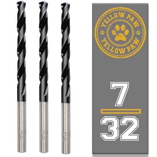 7/32 Inch Drill Bit (3 Pack) Industrial Grade M35 Cobalt Titanium Aluminum Nitrite - 7/32" Diameter & Total Length of 3-3/4" with Working Length of 2-1/2" Easily Drill Into Metal, Steel, & Aluminum